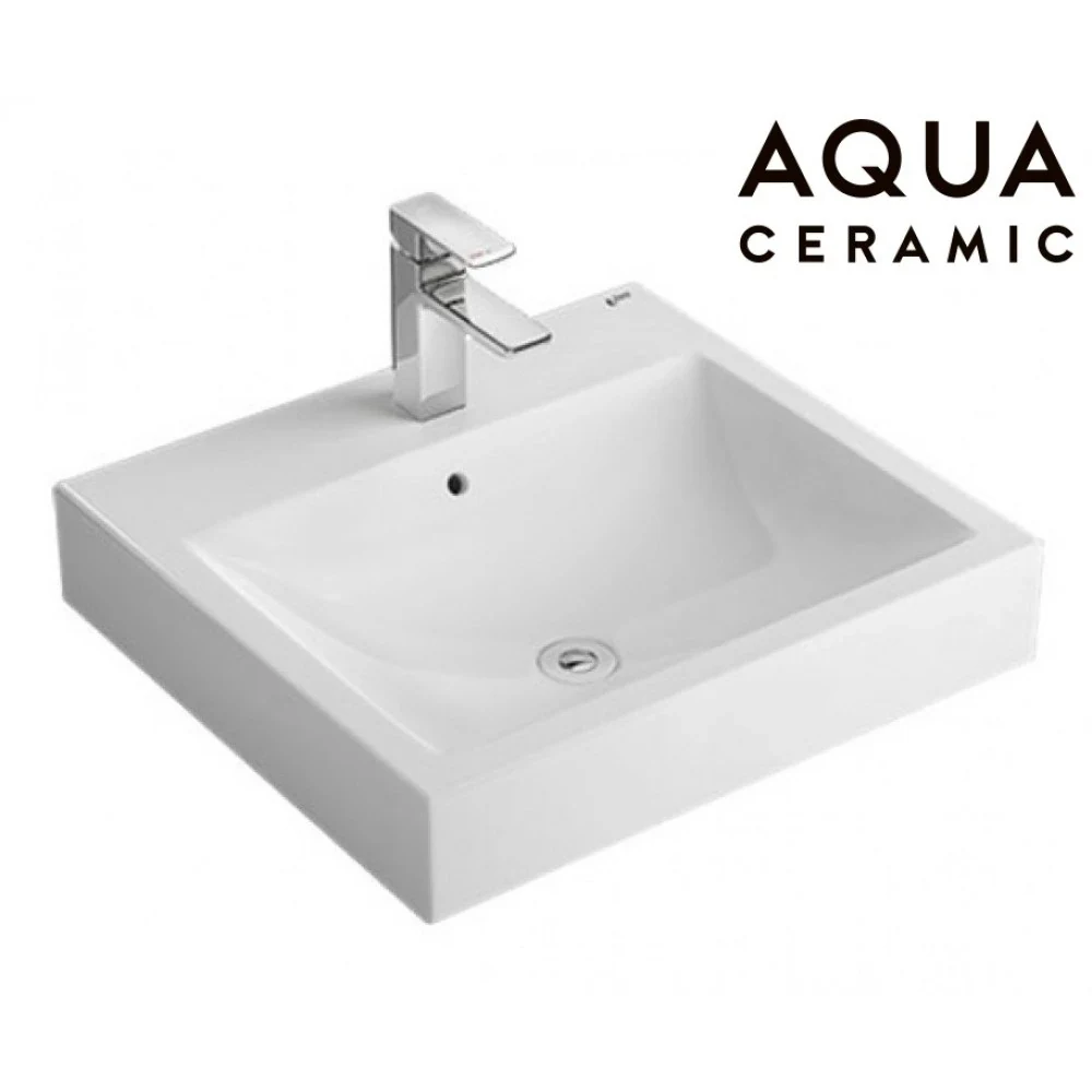 Lavabo chậu rửa mặt INAX AL-536VEC đặt bàn 3 lỗ (AL536V)