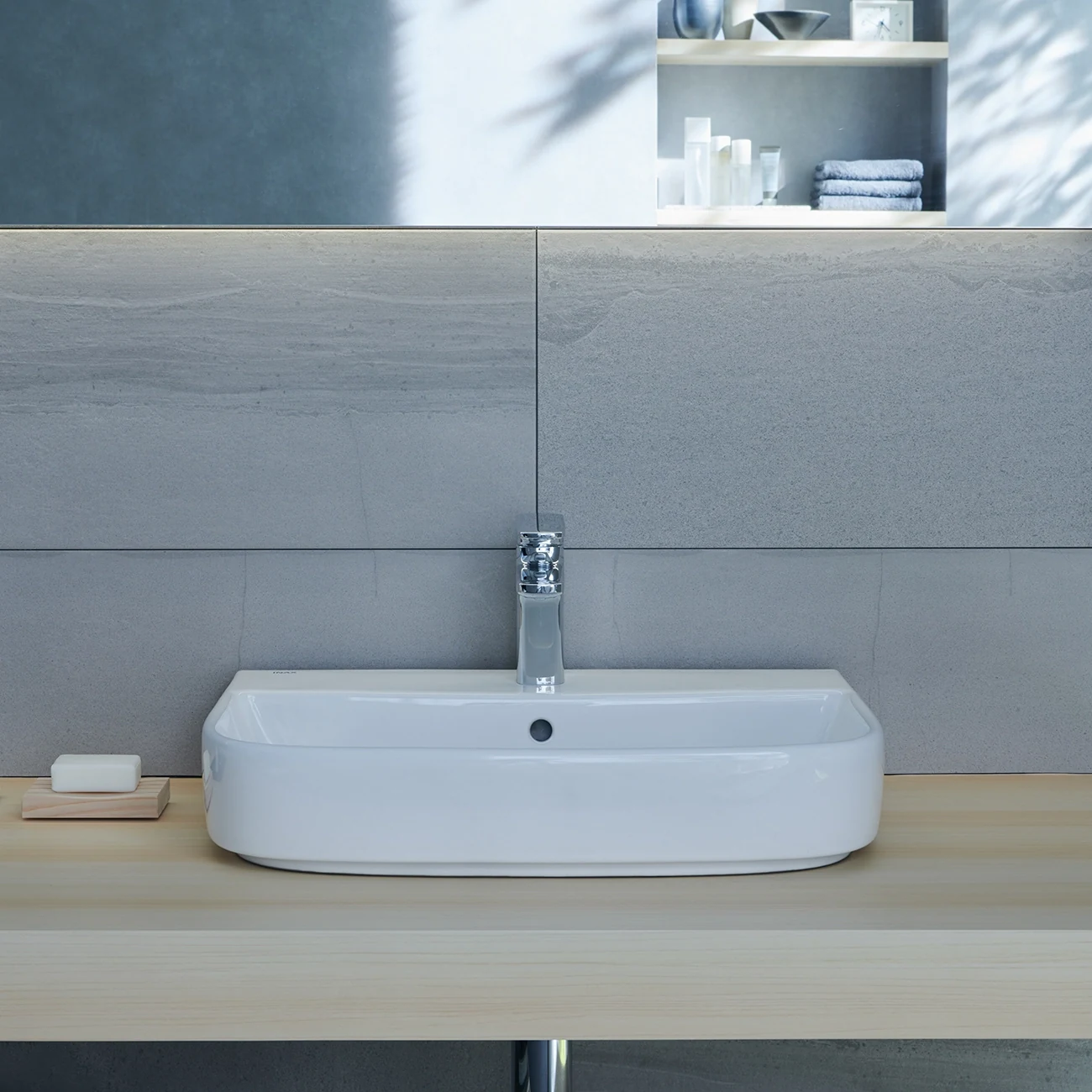 Lavabo chậu rửa mặt INAX AL-632VGC đặt bàn 3 lỗ (AL632V)