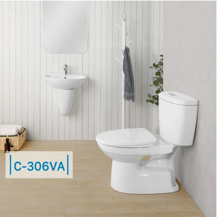Bồn cầu 2 khối INAX C-306VA xả nhấn nắp thường (C306VA)