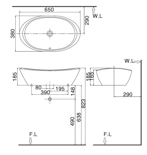 Lavabo chậu rửa mặt INAX AL-465V đặt bàn sứ Aquaceramic chống bám bẩn (AL465V)