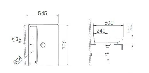Lavabo chậu rửa mặt INAX CERAFINE AL-S630VFC đặt bàn (ALS630V) men sứ chống bám bẩn Aquaceramic