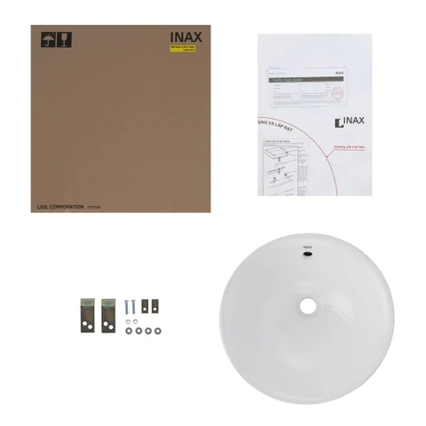 Lavabo chậu rửa mặt INAX L-333V bán âm (L333V)