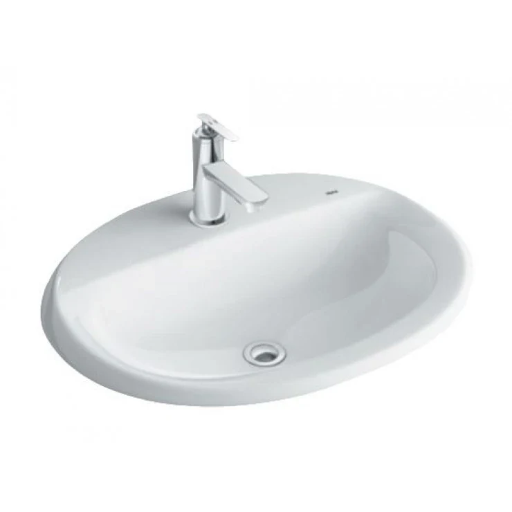 Lavabo chậu rửa mặt INAX L-2395V bán âm dương vành (L-2395V)