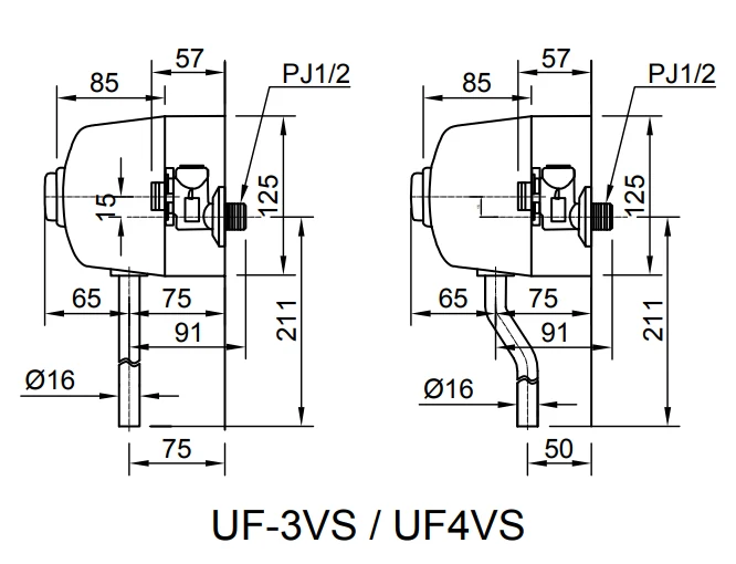 Xả tiểu INAX UF-3VS ống thẳng xả nhấn (UF3VS)
