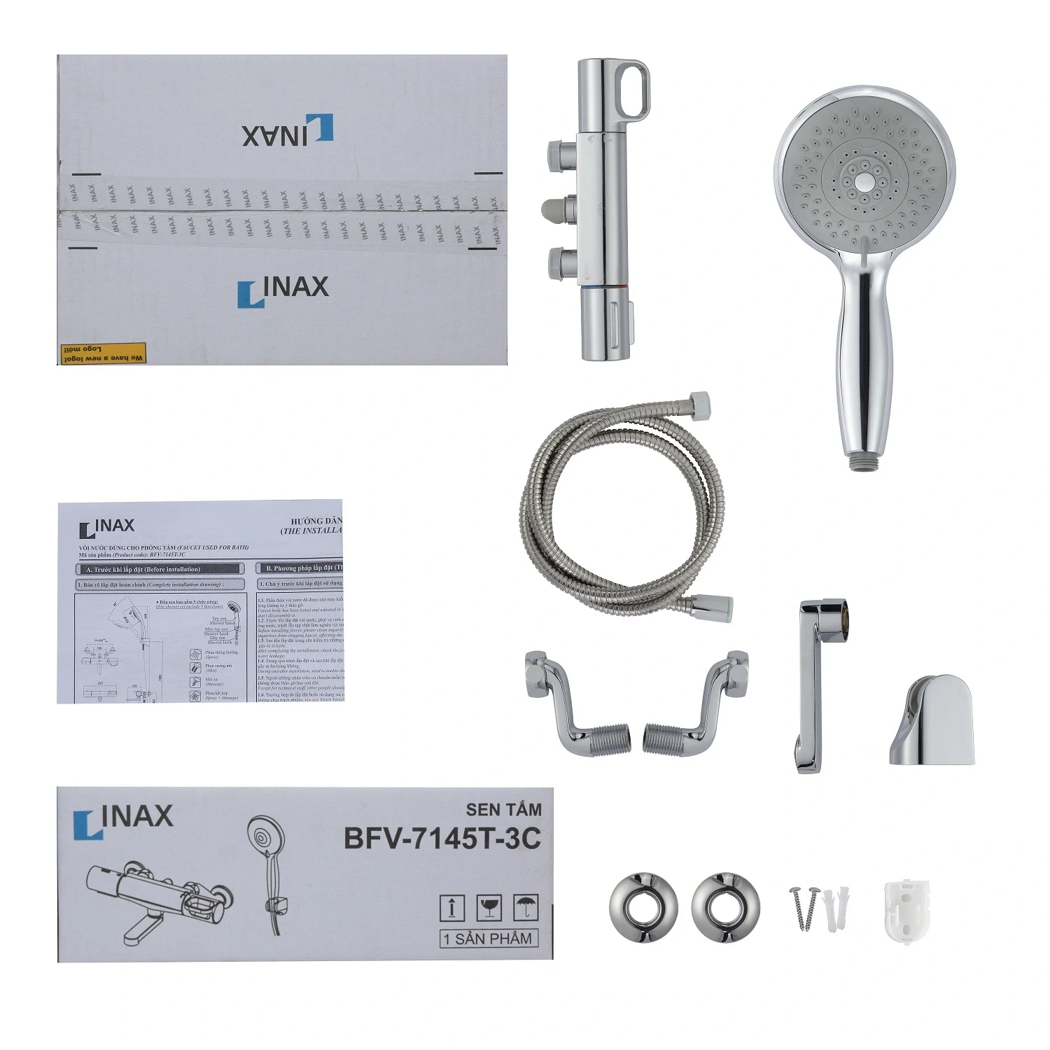 Vòi sen tắm nóng lạnh INAX BFV-7145T-3C tự động (BFV7145T3C)