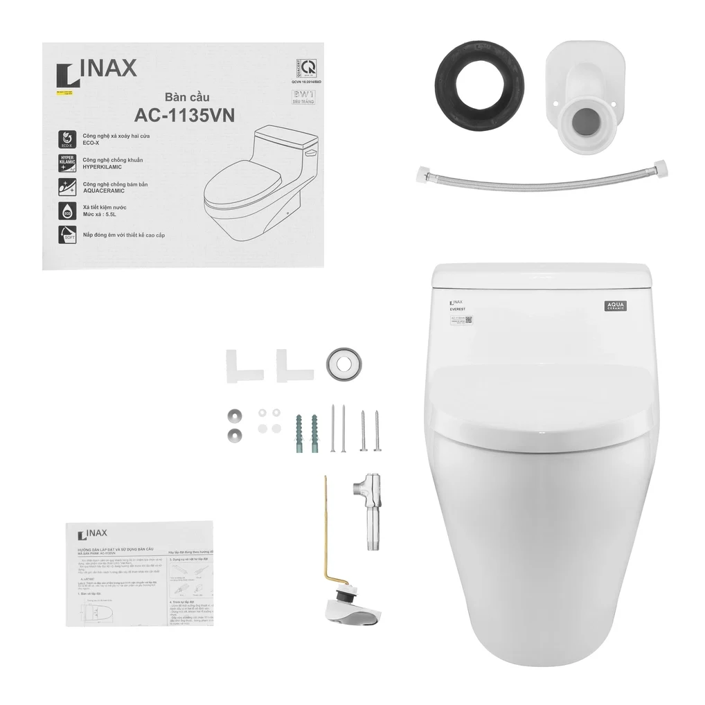 Bồn cầu 1 khối INAX AC-1035VN Aqua Ceramic (AC1035VN)