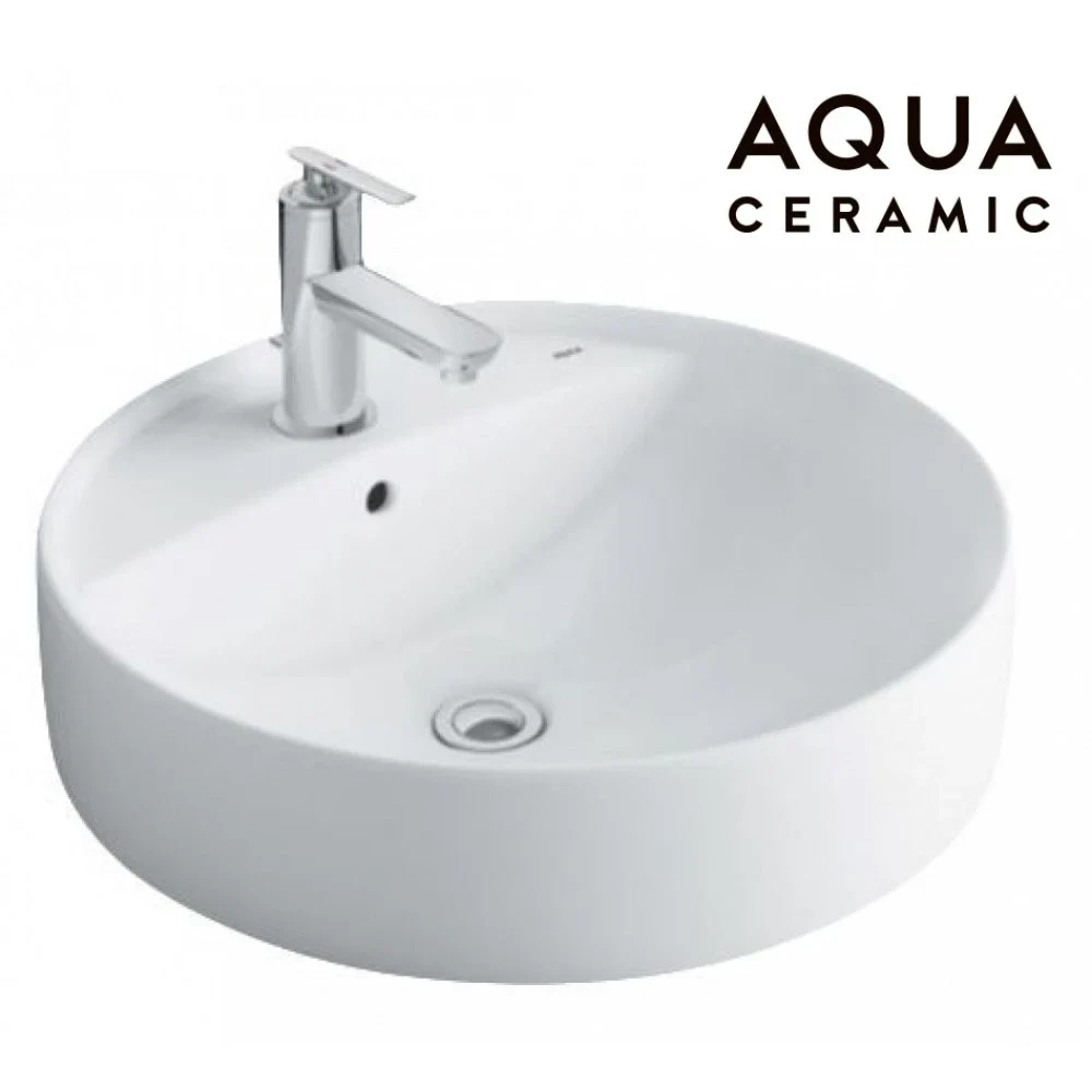 Lavabo chậu rửa mặt INAX AL-294VFC đặt bàn sứ chống bám bẩn Aquaceramic (AL294V)