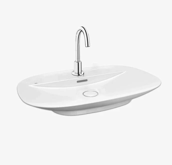 Lavabo chậu rửa mặt INAX CERAFINE AL-S640VFC đặt bàn sứ chống bám bẩn Aquaceramic (ALS640V