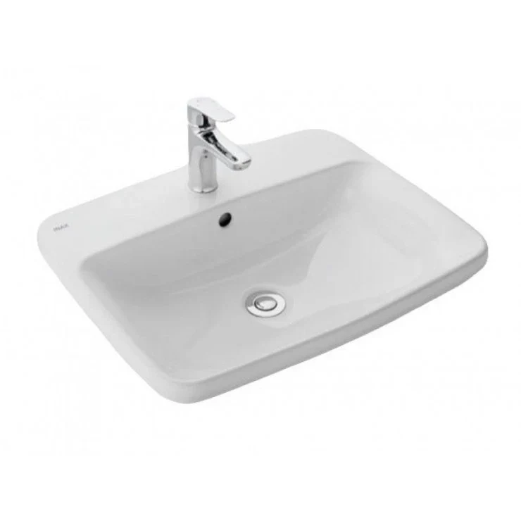 Lavabo chậu rửa mặt INAX L-2398V bán âm dương vành (L-2398V)