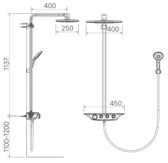 Cây sen tắm đứng nóng lạnh INAX BFV-655T tự động (BFV655S)