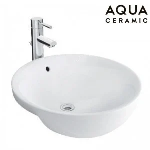 Lavabo chậu rửa mặt INAX AL-333V bán âm sứ chống bám bẩn Aquaceramic (AL333V)