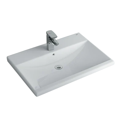 Lavabo chậu rửa mặt INAX L-2397V bán âm dương vành (L2397V)