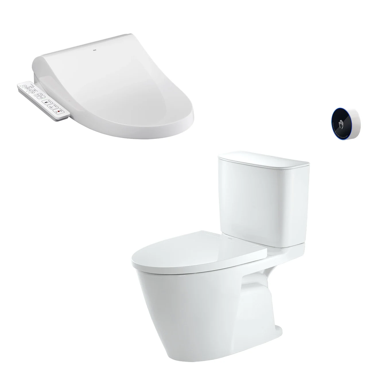 Bồn cầu 2 khối INAX ACT-602 xả cảm ứng nắp rửa CW-H18VN